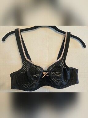 Empreinte Black With Pink Trim Bra- 32C
